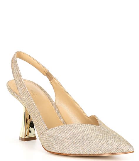 michael kors sling back heels|michael kors gold pumps.